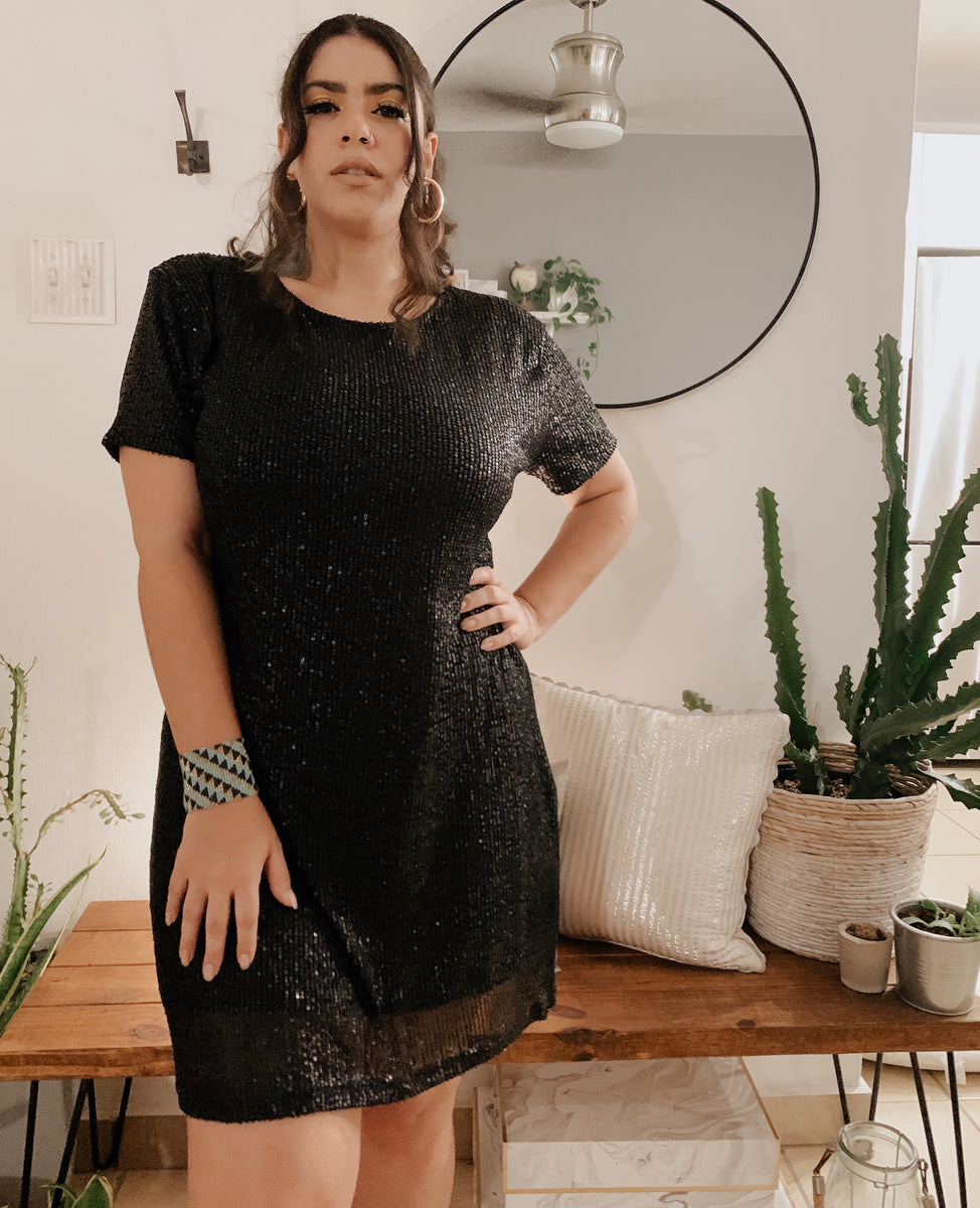 Black sequin plus size dress – Soul Sisters